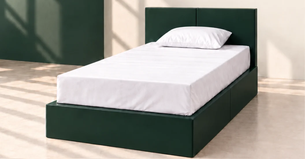 تخت پازلی Sleep Box با کاور سبز Royal از کاتالوگ محصول